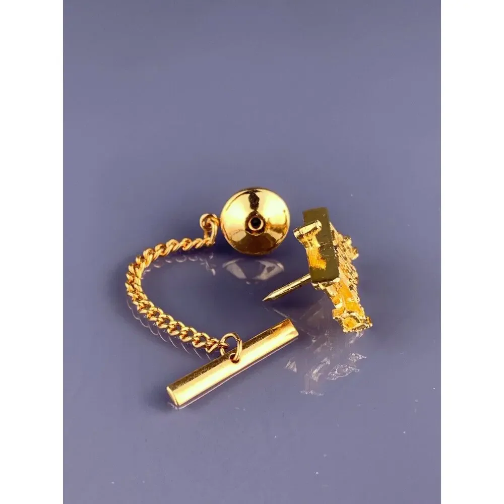 D&H C Co Railroad Train Caboose Tack Pin Gold Plated Delaware Hudson Canal VTG